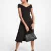 Stretch Viscose Off-The-Shoulder Midi Dress Stretch Viscose Off-The-Shoulder Midi Dress