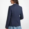 Stretch Wool Blend Twill Blazer