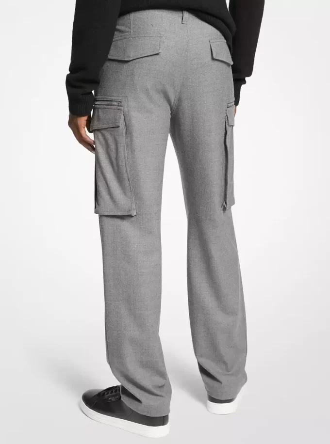 Stretch Wool Cargo Pants