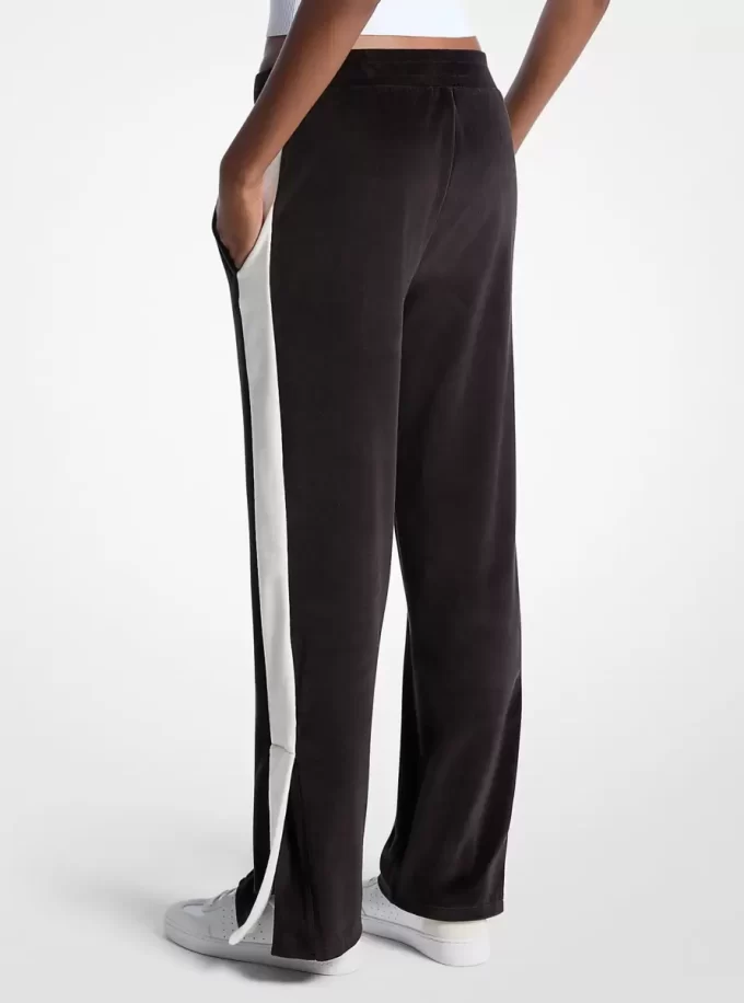 Stripe Velour Track Pants