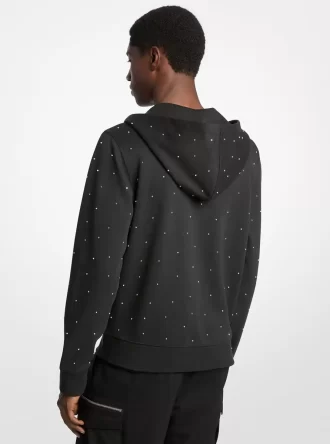 Studded Cotton Blend Hoodie