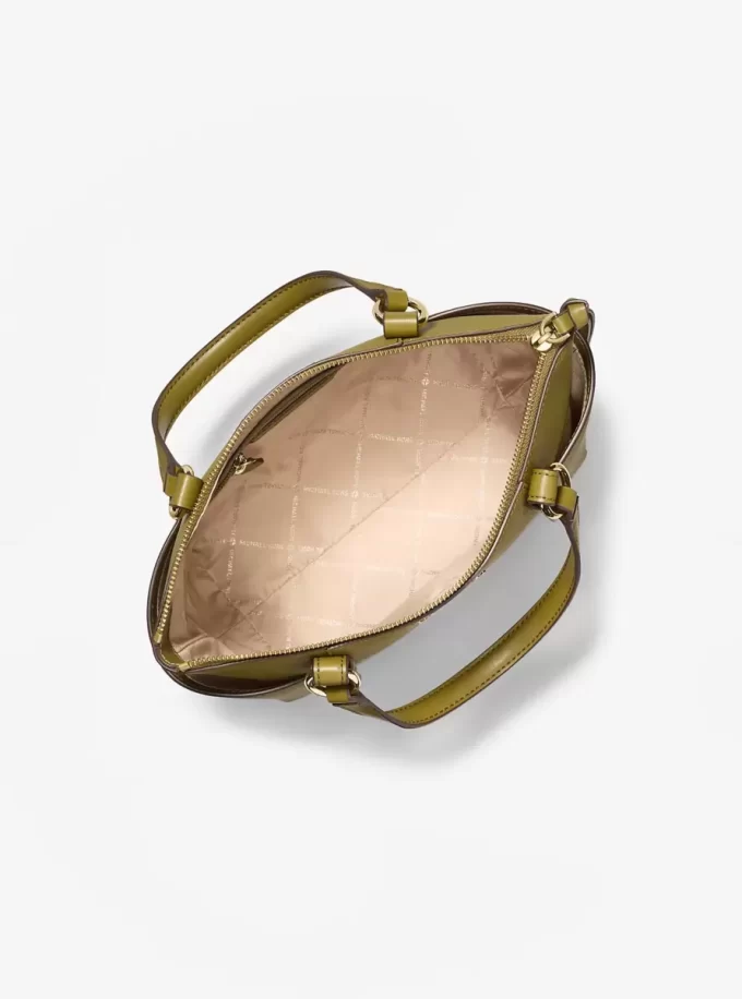 Sullivan Small Saffiano Leather Top-Zip Tote Bag