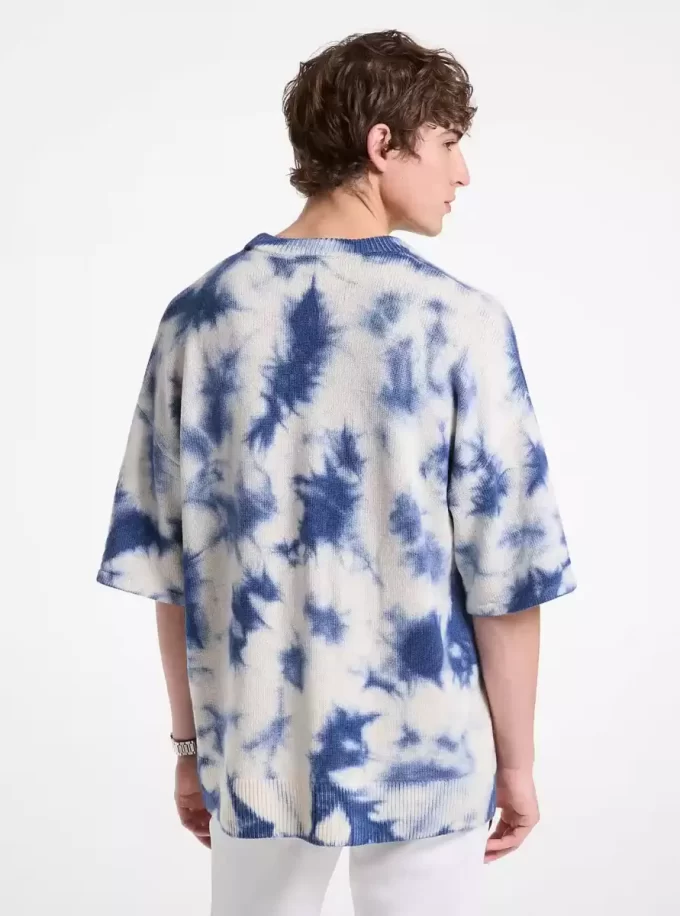 Tie Dye Wool and Cashmere Short-Sleeve Sweater Tie Dye Wool and Cashmere Short-Sleeve Sweater