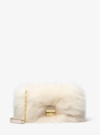Tribeca Large Faux Shearling Shoulder Bag