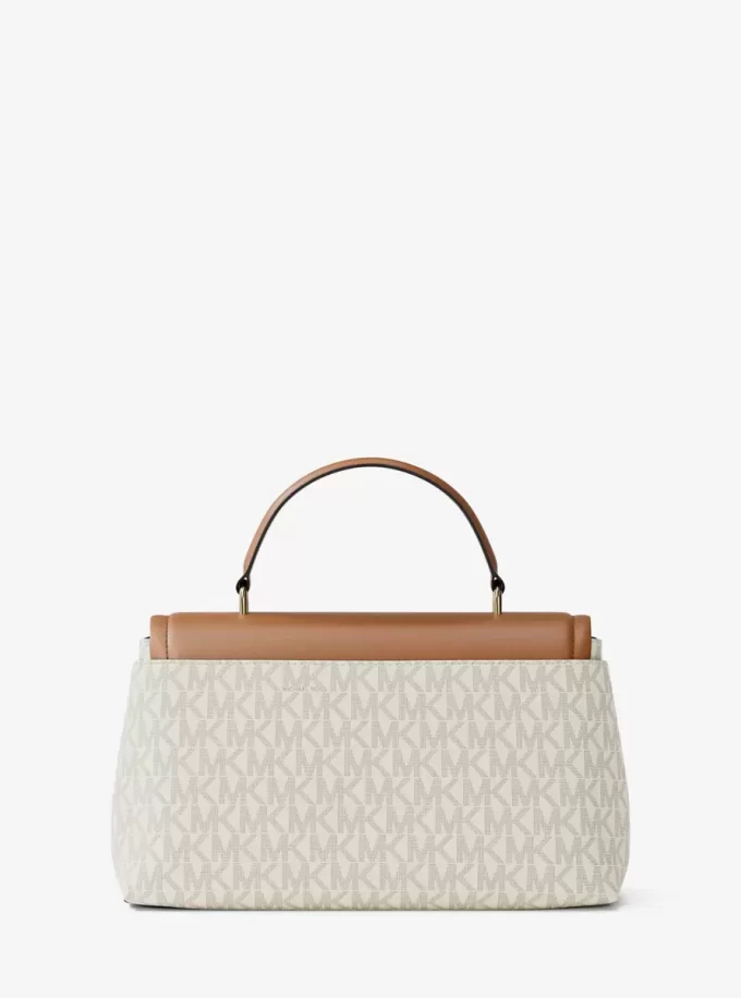 Tribeca Medium Signature Logo Satchel