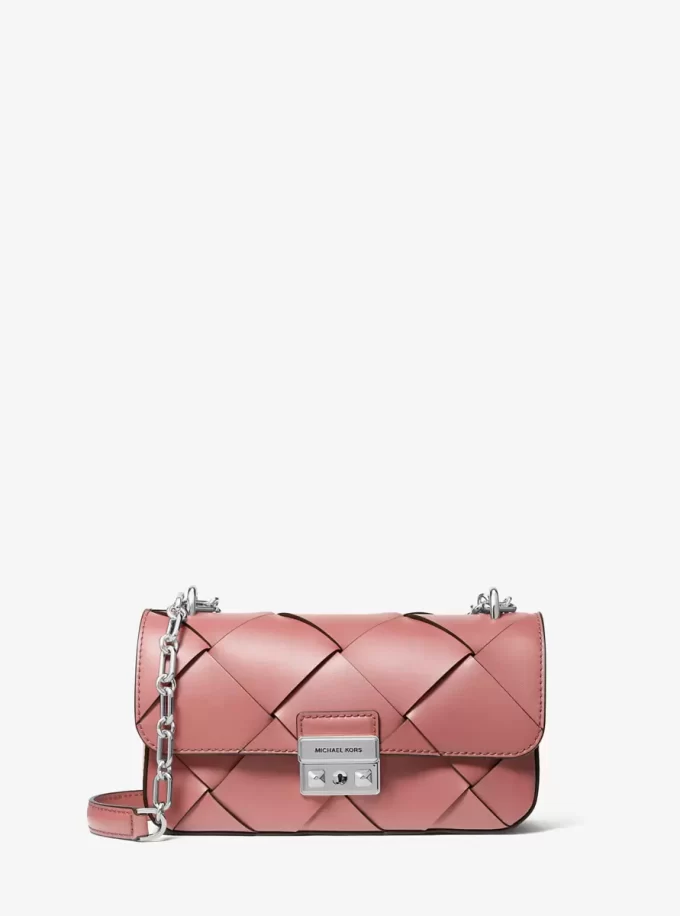 Tribeca Small Woven Leather Shoulder Bag