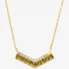 Two-Tone Pavé Chevron Necklace