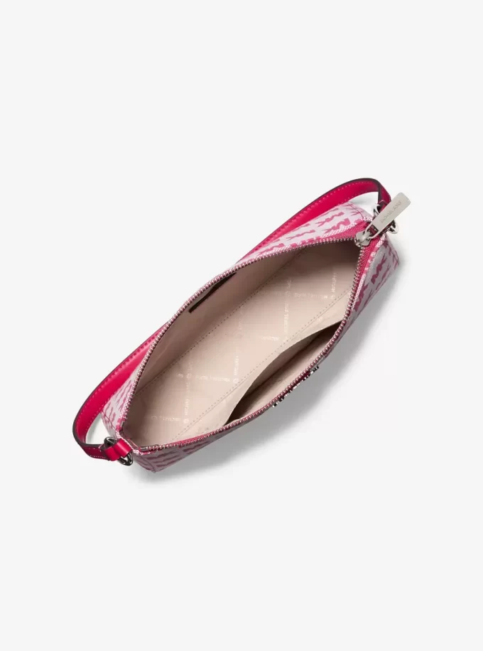 Vincent Medium Logo Jacquard Pochette with Card Case