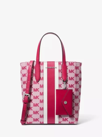 Vincent Small Logo Jacquard Tote Bag with Card Case