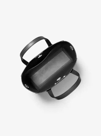 Vincent Small Saffiano Leather Convertible Tote Bag with Card Case