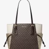 Voyager Large Color-Block Metallic Signature Logo Tote Bag