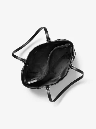 Voyager Large Color-Block Metallic Signature Logo Tote Bag