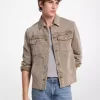 Washed Denim Curved Hem Shirt Jacket Washed Denim Curved Hem Shirt Jacket