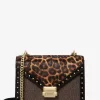 Whitney Leopard Print Calf Hair and Signature Logo Shoulder Bag Whitney Leopard Print Calf Hair and Signature Logo Shoulder Bag