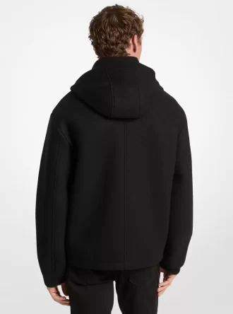 Wool Blend Hooded Jacket