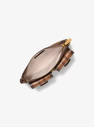 Zoe Small Burnished Leather Pochette