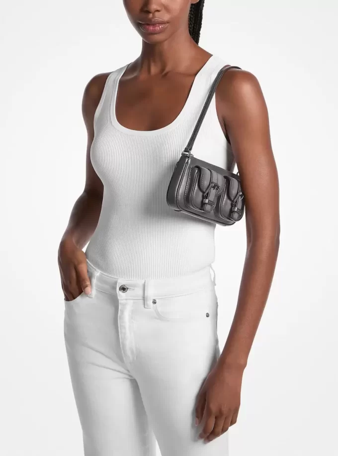 Zoe Small Burnished Leather Pochette Zoe Small Burnished Leather Pochette